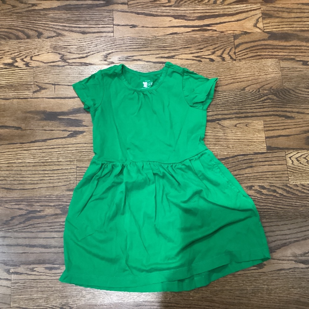 Green primary girls dress size 4-5